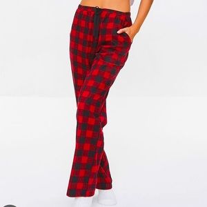 Womens Gilligan & OMalley red and black buffalo check flannel pajama pant size M